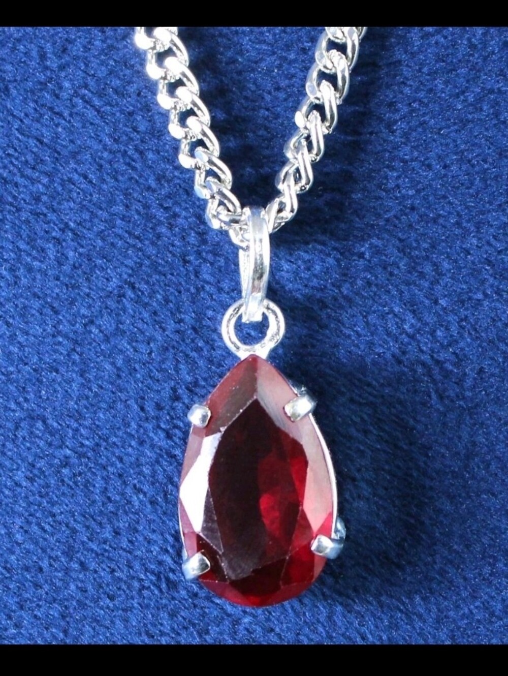 13.50ctw Natural Red Ruby Pear Cut Pendant - New - 925 Sterling Silver Bail